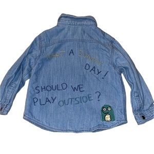Zara Jean Button Down shirt 6-9 months